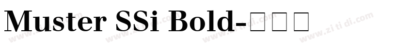 Muster SSi Bold字体转换